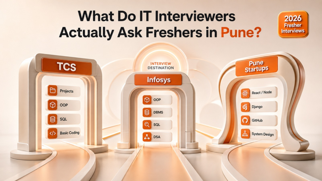 TCS, Infosys and Pune startup interview questions for freshers in 2026