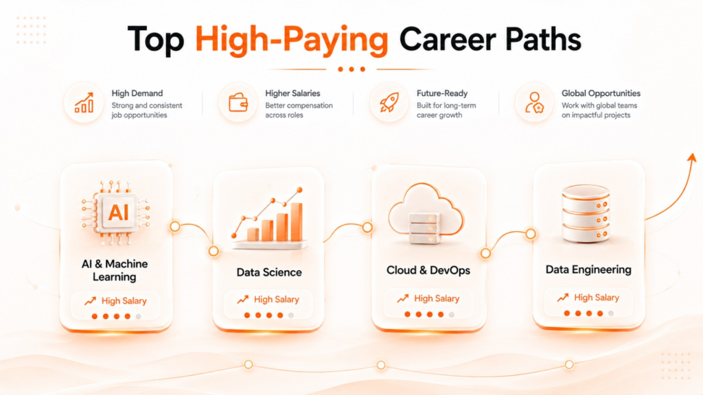 Top technology career paths leading to high-paying IT jobs in Pune.